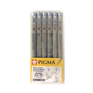 櫻花 PIGMA 筆格邁代用針筆-黑6入
