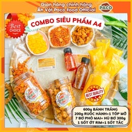 TỐP MỠ 150g COMBO A4 KÈM HỦ BƠ PHÔ MAI 300g SIÊU PHẨM PACO FOOD BT PHƠI SƯƠNG SẤP BÁNH 300g 1 HỦ TỐP