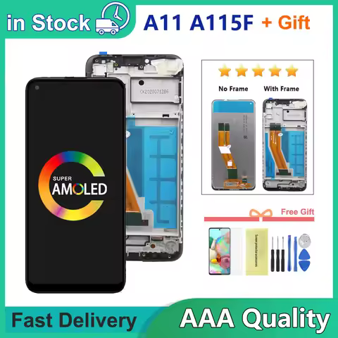 6.4'' For Samsung A11 LCD Display Touch Screen Assembly For Samsung A115 A115F A115F/DS Lcd With Fra