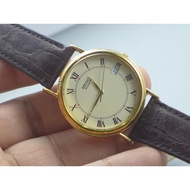 Second-Hand Japanese Vintage Watch Seiko 7N42 8250 Roman Numeral Dial Men's Quartz Round 35mm