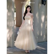 COQUI | Women's COQUI Josphine Designer Dress Made of High Quality Snow Painted Floral Lace, Elegant