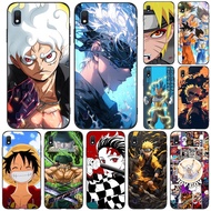For Samsung A10 Case Silicon Phone Back Cover For Samsung Galaxy A10 GalaxyA10 A 10 SM-A105F A105 A105F black tpu case Japanese Adventure Anime
