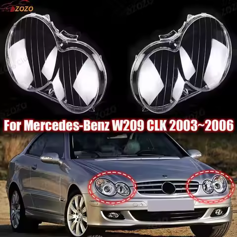For Mercedes-Benz W209 CLK200K CLK280 CLK350 CLK240 2004 2005 2006 Car Headlight Cover dust cover fo