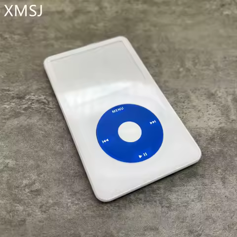 White Front Faceplate Housing Case Cover Blue Click Wheel White Center Button for iPod 5th Video 30G