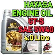 100% ORIGINAL HAYASA ENGINE OIL MINYAK HITAM GTS SAE5W40 FOR CAR MYVI PROTON PERODUA AXIA ALZA 4.0LI