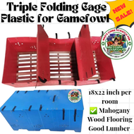 Triple Folding Cage Plastic for Gamefowl Collapsible