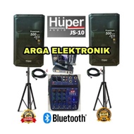 Terlaris Speaker Aktif Huper Js10 Paket Speaker Aktif Huper Mixer
