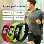 [MAKY] LED Pedometer Bracelet Step Counter Watch 12/24H Time Display Step Counter Watch Silicone Ste