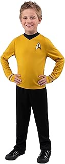 Star Trek Captain Kirk Official Youth Halloween Costume - Premium Quality Long Sleeve Top with Black