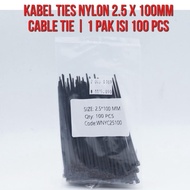EROM Cable Ties BlackNilon Size 2.5mm X 100mm 10cm High Quality | Nylon Cable Tie 2.5*100mm | 1 Pack