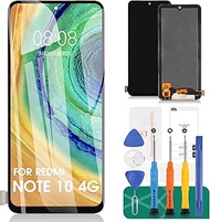 OLED for Xiaomi Redmi Note 10 4G Screen Replacement for Redmi Note 10 4G LCD Display for M2101K7AI M2101K7AG Digitizer Touch Sceen Assembly Repair Parts No Frame(Support Fingerprint,NOT for 5G)