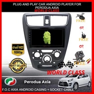 PERODUA AXIA 2014-2018 (MAT BLACK) ANDROID PLAYER 9 INCH 2.5D FULL HD SCREEN WITH ( F.O.C ANDROID PL