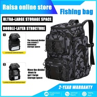 Fishing backpack With pole holder 42L large capacity Carrying fishing equipment Outdoor universal
