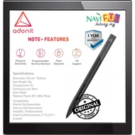 [ Note+ Plus ] Adonit Stylus Pencil Native Palm Rejection, Pressure Sensitivity, Programmable Shortc