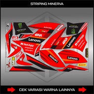 STIKER STRIPING MINERVA 150 VX / STICKER LIST BODY MOTOR MINERVA VX 150