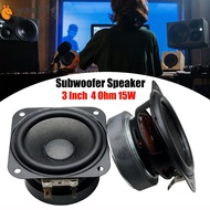 YANMIG Subwoofer Speaker, 2 Inch 3 Inch 4 Ohm 15W Bass Square Woofer,  Convex Cap Speakers Audio DIY