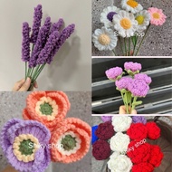DIY mini wool branches crocheted with leaves AVAILABLE WHOLESALE
