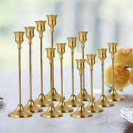 cod 12pcs Bronze-Tone Bell-Shaped Candle Holders For Wedding And Party Atmosphere DecorationRoom Dec