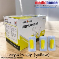 Heparin Cap (Yellow) 100pc/bx exp: 4/2029