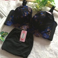 Lace Bra Set Large Size Embroidered Full Cup Thin Underwear Adjustable Strap Push up Bra for Women H