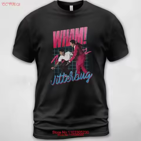 Jitterbug T Shirt George Michael Andrew Ridgeley Wham Wake Me Up Before You Go vintage Washed fashio