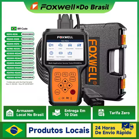 FOXWELL NT650 Elite Wireless OBD2 Automotive Scanner SAS A/F OIL EPB BRT TPS 26+ Reset Professional 