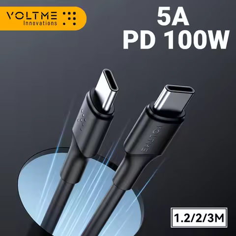 VOLTME 100W USB Type C To USB C Cable For Macbook iPad Samsung Xiaomi PD Fast Charging Charger Cord 