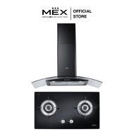 MESTER Set รุ่น MV3732 + MC390BV เตาแก๊สและเครื่องดูดควันทรงกระจกโค้ง