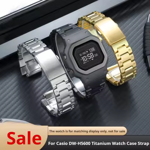 Lightweight Titanium Alloy Watch Strap For Casio DW-H5600 Meatl Watch Case Modified DWH5600 Watch Pa