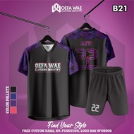 FUTSAL JERSEY CUSTOM FOOTBALL/ - Dryfit Premium Fullprinting - B21 Free Name and Back Number Change