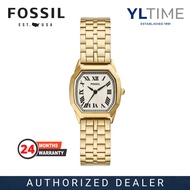 Fossil Lady ES5361 Harlow Three-Hand Cream Dial Gold-Tone Stainless Steel Quartz Watch
