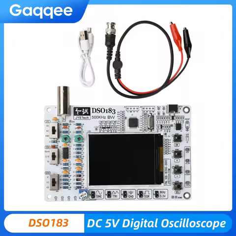 Digital Oscilloscope Module DIY Loose Parts 500KHz High Bandwidth Compact Design Teaching Practical 