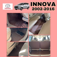 พรมปูพื้นรถยนต์ 6D TOYOTA INNOVA ปี 2002-2016 เต็มคัน รับประกัน 1ปี พรมรถยนต์เข้ารูป