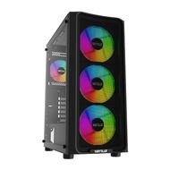 เคส atx รับชุดน้ำ3ตอน รับพัดลม7ตัว เย็น หรู สีดำขาว Media Z Case Venuz 2122G Black W 360mm