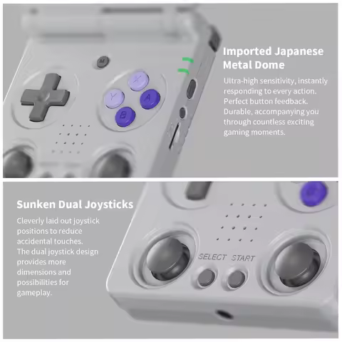 Anbernic RG34XXSP Retro Handheld Game Console Foldable 3.4 Inch IPS Screen Linux System & Sunken Dua