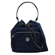 TORY BURCH 134652 品牌LOGO輕量尼龍束口兩用水桶包.深藍