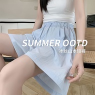 Summer Thin High Waisted Wide Leg Pants Casual Ice Silk Shorts for Women Gofen Yamamoto Shorts