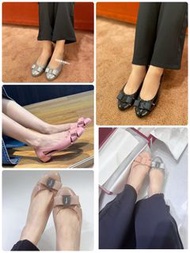 Ferragamo最新配色蝴蝶結果凍鞋 5色