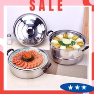 Stainless Pot Stainless Steel Steamer Cookware Multi-functional Three Layers For Siomai.