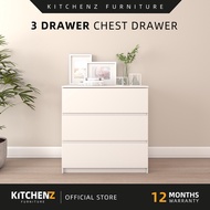 KitchenZ Sabah 3 Layers Chest Drawer (Height 80cm) Drawer Kabinet Storage Cabinet - 7000/7010