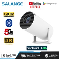 Salange HY300 Mini Projector Android 11.0 Version 6000lumens Support 4K Full HD 1080P 2.4G&amp;5G WIFI Wireless Connection BT5.0 Video Projectors Home Cinema