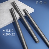 [FGH] 304 Stainless Steel Screw Rod Threaded Screw Pillar Full Threaded Screw Full Threaded Strip Sc