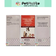 Hemacare-Fe 120ml Iron Supplement + Folic Acid + Vitamin B12 for Dog Cat Hemacare FE Liquid LC Meds