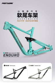 FASTWORK Full Shock Absorbing AM/ENDURO Soft Tail Mountain Bike Frame 27.5/29 inch aluminum alloy soft tail frame