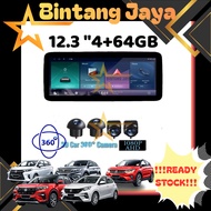 12.3" CAR ANDROID PLAYER 360 QLED ULTRA HD SUPPORT 360 CAMERA (Axia 23/Ativa /Alza 2022/X70/X50)