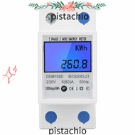 PISTACHIO KWh Meter, 220V/230V DDM15SD Energy Meter, Precision Metering 5-80A Single Phase Din Rail 