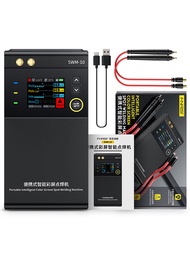 เครื่องเชื่อมจุดเล็กแบบพกพาเครื่องเชื่อมจุดแบตเตอรี่ SWM-10 MC พร้อมแบตเตอรี่1.8 "LCD 5000MAh 4เกียร