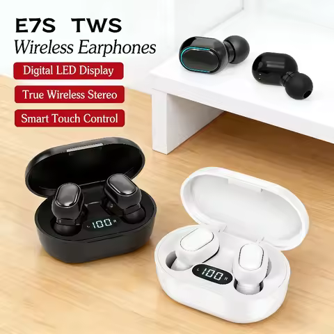 Original E7S Wireless Bluetooth Headset with Mic LED Display Earbuds TWS Earphone Bluetooth Headphon