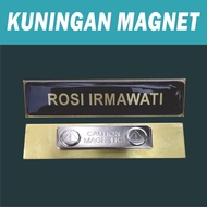 Name Tag Brass (Magnet) 2x8 cm