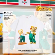 2025 เสื้อน้องหมีเนย หมีเนย 711 Seven Eleven x Butterbear T-Shirt ผ้าCotton  ใส่สบาย ไม่หด ไม่ย้ S-5